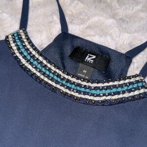 Iz Byer Women’s Navy Blue Halter Blouse - Size: M